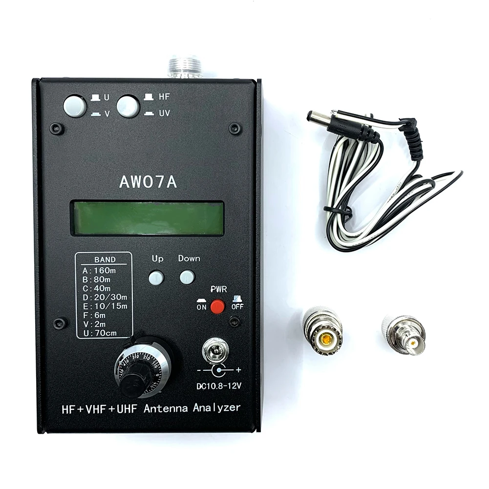 HF +UV Multiband Antenna Analyzer HF/VHF/UHF AW07A SWR Antenna Analyzer 1.5-490MHZ Impedance Analyzer 160M Measure Tool
HF +UV Multiband Antenna Analyzer HF/VHF/UHF AW07A SWR Antenna Analyzer 1.5-490MHZ Impedance Analyzer 160M Measure Tool