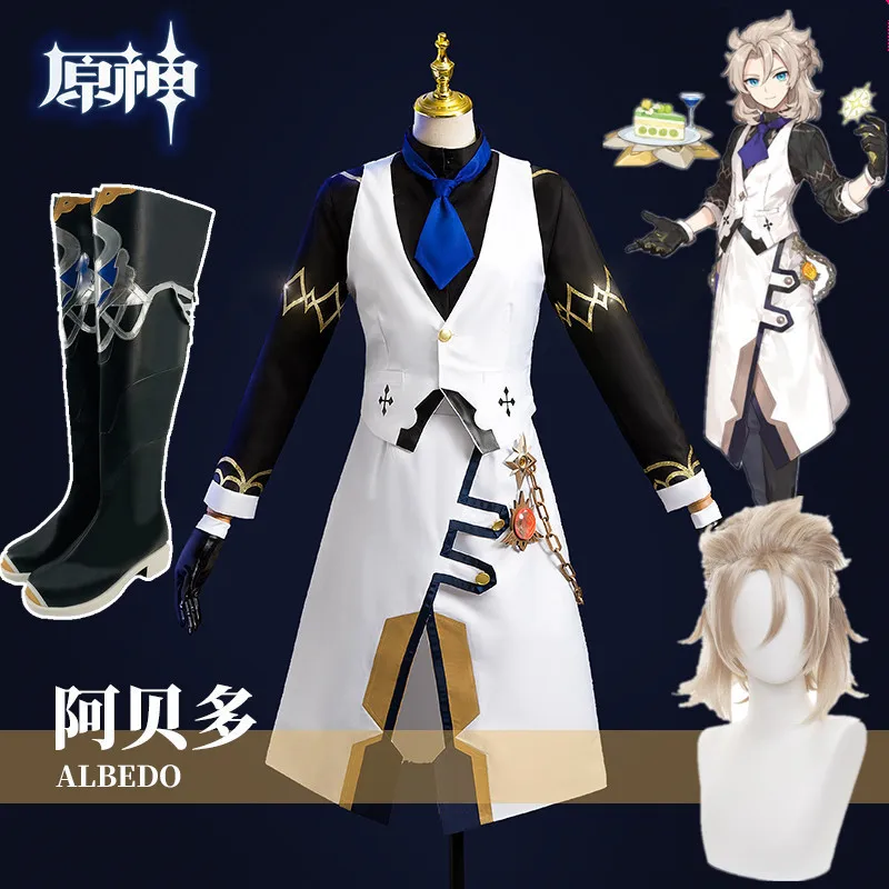 Game Genshin Impact Albedo Sweets Paradise Game Suit Handsome Uniform Cosplay Costume Halloween Party Role Play Outfit Men
Game Genshin Impact Albedo Sweets Paradise Game Suit Handsome Uniform Cosplay Costume Halloween Party Role Play Outfit Men