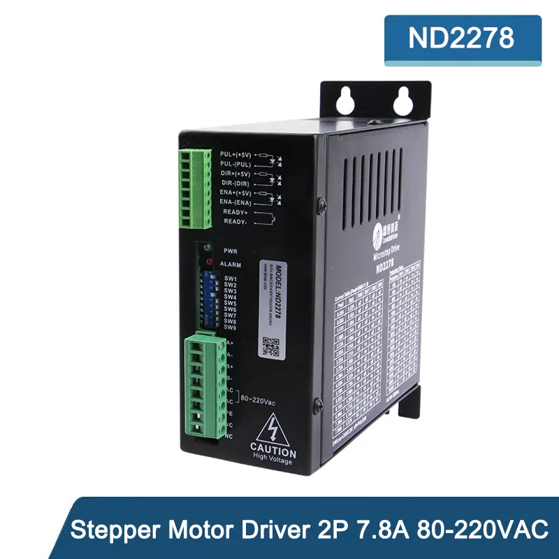 Leadshine ND2278 Motor Driver 80-220VAC 7.8A Micro-Step Drive CNC Router Adapted To NEMA 34 NEMA 23 2-Phase Stepper Motor
Leadshine ND2278 Motor Driver 80-220VAC 7.8A Micro-Step Drive CNC Router Adapted To NEMA 34 NEMA 23 2-Phase Stepper Motor