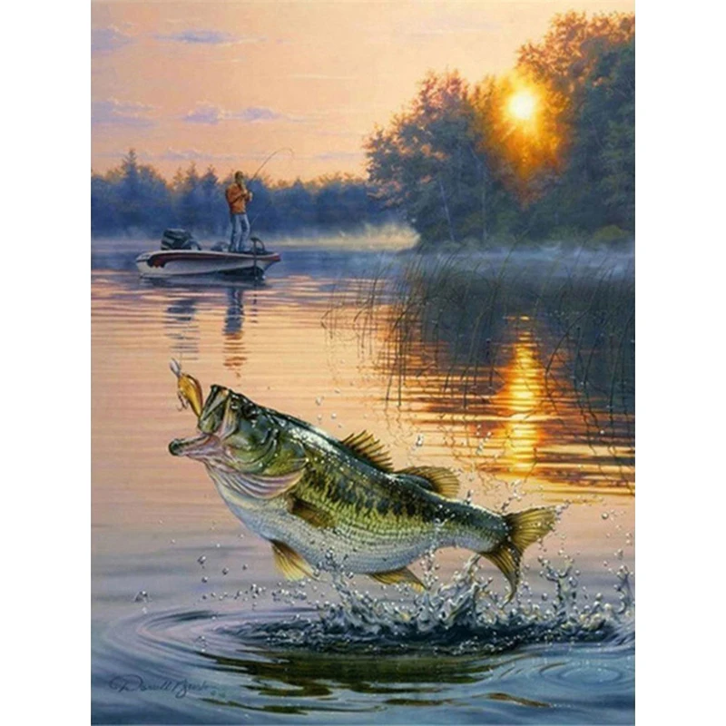 Diamond Animals Full Round Drill Decor Home Landscape 5D DIY Embroidery Diamond Painting Fishing Mosaic
Diamond Animals Full Round Drill Decor Home Landscape 5D DIY Embroidery Diamond Painting Fishing Mosaic