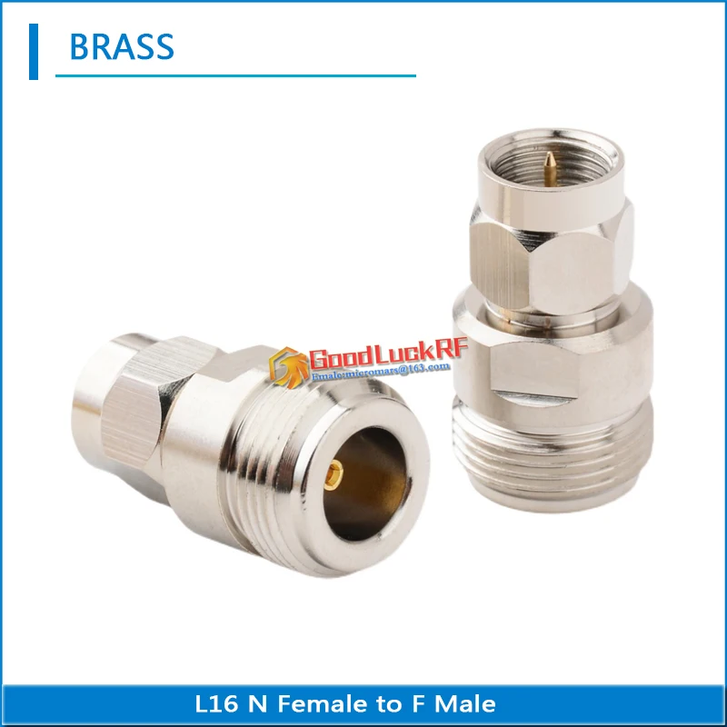 F Male To N L16 Female Plug Nickel Plated Straight Coaxial RF Connector Adapters 50ohm Brass High-quality
F Male To N L16 Female Plug Nickel Plated Straight Coaxial RF Connector Adapters 50ohm Brass High-quality