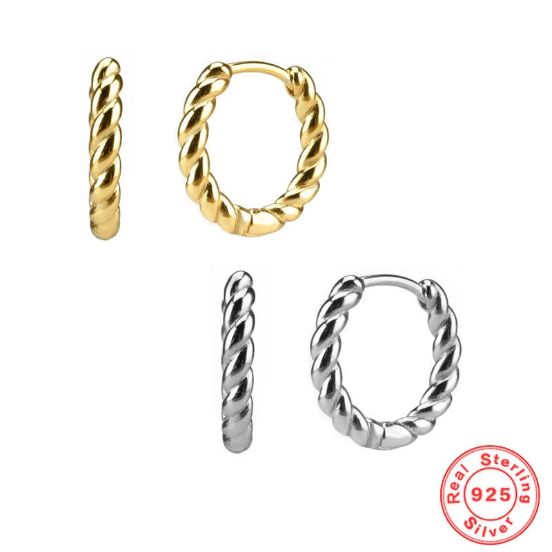 100% Real 925 Sterling Silver Twisted Flower Hoop Earrings 11mm European And American Luxury Gold Silver Color Jewelry
100% Real 925 Sterling Silver Twisted Flower Hoop Earrings 11mm European And American Luxury Gold Silver Color Jewelry