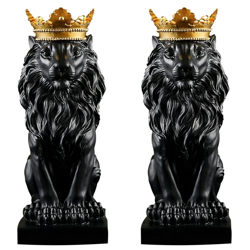 2X Abstract Crown Lion Statue Home Office Bar Male Lion Faith Resin Sculpture Crafts Animal Art Decor Ornaments - Black
2X Abstract Crown Lion Statue Home Office Bar Male Lion Faith Resin Sculpture Crafts Animal Art Decor Ornaments - Black