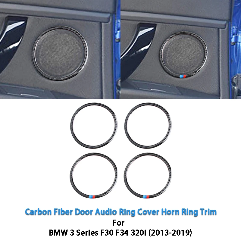

4 шт. дверной звуковой динамик звуковой гудок украшение отделка кольцо стикер автомобильный Стайлинг для BMW 3 серии F30 F34 320i 2013-2019 аксессуары