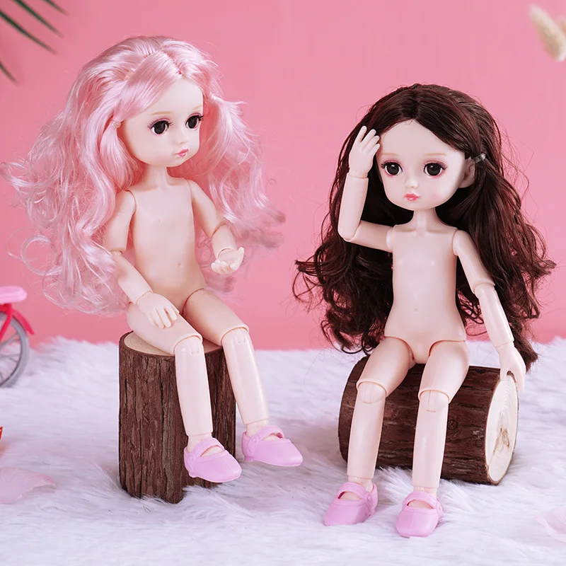 New 1/6 BJD Doll Makeup 3D Brown Eyeball Simulation Eyelash Dress Up 26cm Cute Dolls for Girls Toy | Игрушки и хобби