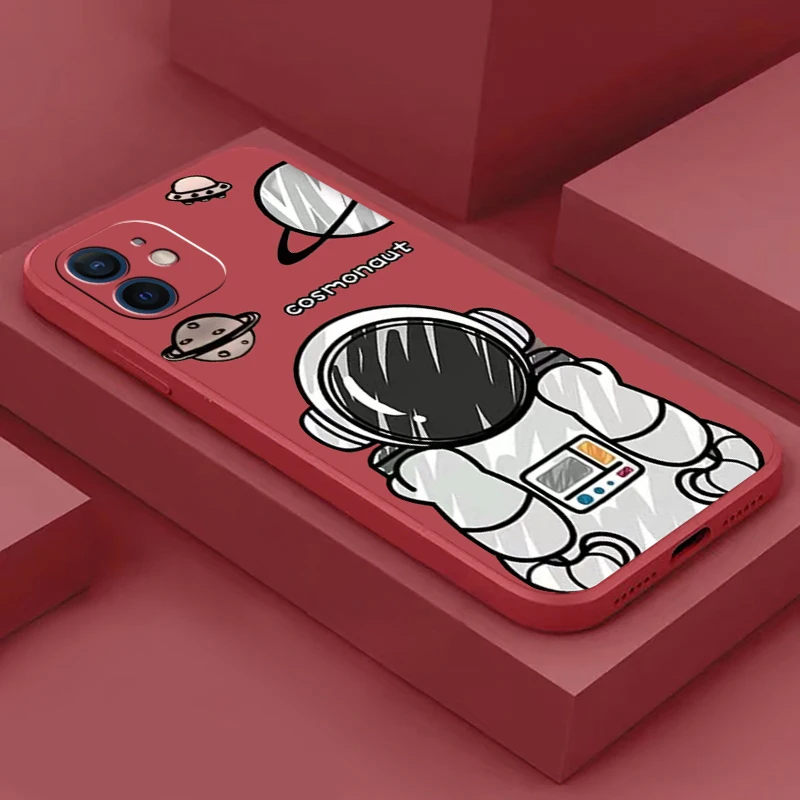 Astronaut Phone Case For iPhone 11 12 13 Pro Max 12 13 Mini X XR XS Max 7 8 6S 6 Plus SE 2020 5 Silicone Bumper Cover Coque
Astronaut Phone Case For iPhone 11 12 13 Pro Max 12 13 Mini X XR XS Max 7 8 6S 6 Plus SE 2020 5 Silicone Bumper Cover Coque