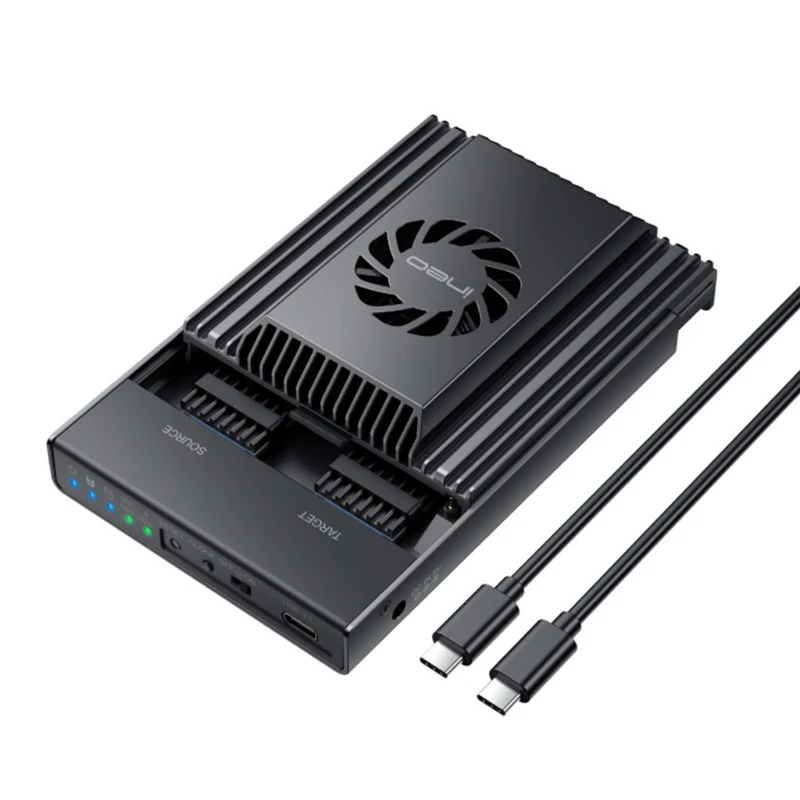 2023 New 10Gbps M.2 NVME SSD Enclosure Double Bay SSD Case USB3.2SSD Box Enclosure Case with Cooling Fan for 2230 2242 2260 2280
2023 New 10Gbps M.2 NVME SSD Enclosure Double Bay SSD Case USB3.2SSD Box Enclosure Case with Cooling Fan for 2230 2242 2260 2280