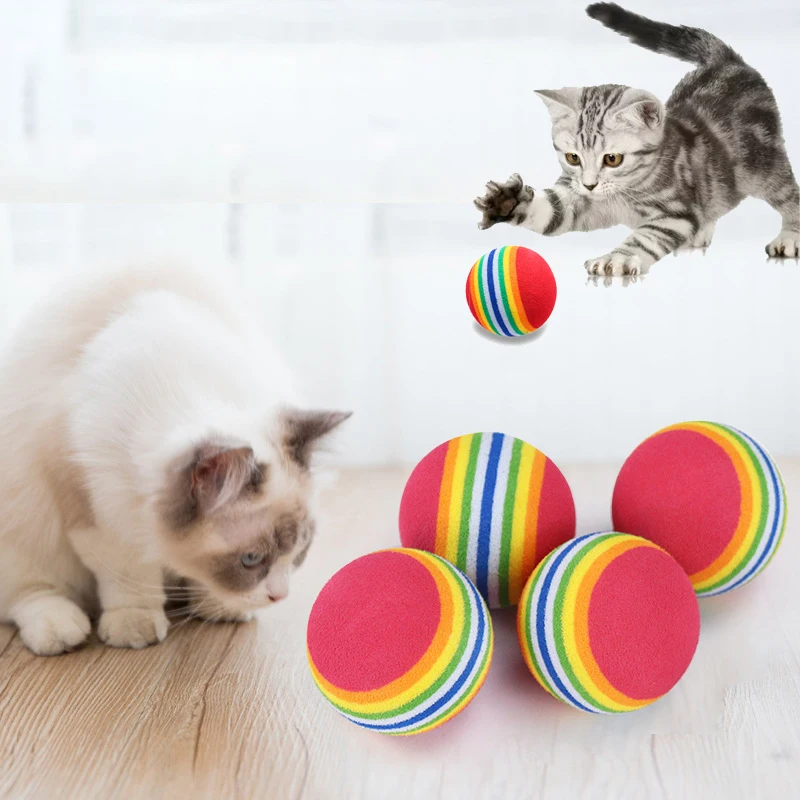 EVA Rainbow Cat Toys Ball Interactive Cat Dog Play Chewing Rattle Scratch Ball Training Balls Pet Toys Supplies 1/2/510Pcs
EVA Rainbow Cat Toys Ball Interactive Cat Dog Play Chewing Rattle Scratch Ball Training Balls Pet Toys Supplies 1/2/510Pcs