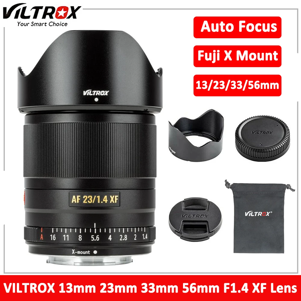 

VILTROX Lens 13mm 23mm 33mm 56mm F1.4 X Auto Focus Large Aperture APS-C Lens for Fujifilm Fuji Lens X Mount X-T4 X30 Camera Lens