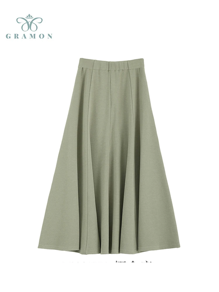 Solid Color Female Vintage Pleated Hem Skirts Women Autumn Winter Elegant Fashion Ladies High Waist Elastic Waist A Line Skirt
Solid Color Female Vintage Pleated Hem Skirts Women Autumn Winter Elegant Fashion Ladies High Waist Elastic Waist A Line Skirt