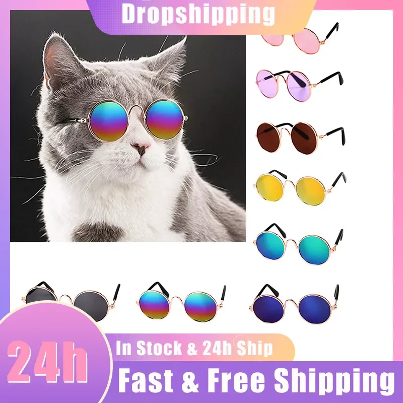 Lovely Vintage Round Cat Sunglasses Reflection Eye wear glasses For Small Dog Cat Pet Photos Pet Products Props Accessories
Lovely Vintage Round Cat Sunglasses Reflection Eye wear glasses For Small Dog Cat Pet Photos Pet Products Props Accessories