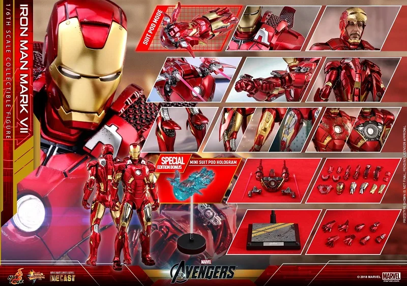 Оригинальные популярные игрушки Marvel Мстители сплав Железный человек Mk7 1/6 аниме экшн-фигурки коллекционные модели игрушки
Оригинальные популярные игрушки Marvel Мстители сплав Железный человек Mk7 1/6 аниме экшн-фигурки коллекционные модели игрушки
