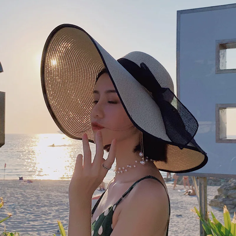 Hats For Women Summer Holiday Beach Sun Hats Big Eaves Straw Hat Panama Ladies Big Bow UV Protection Cap Chapeu Feminino
Hats For Women Summer Holiday Beach Sun Hats Big Eaves Straw Hat Panama Ladies Big Bow UV Protection Cap Chapeu Feminino