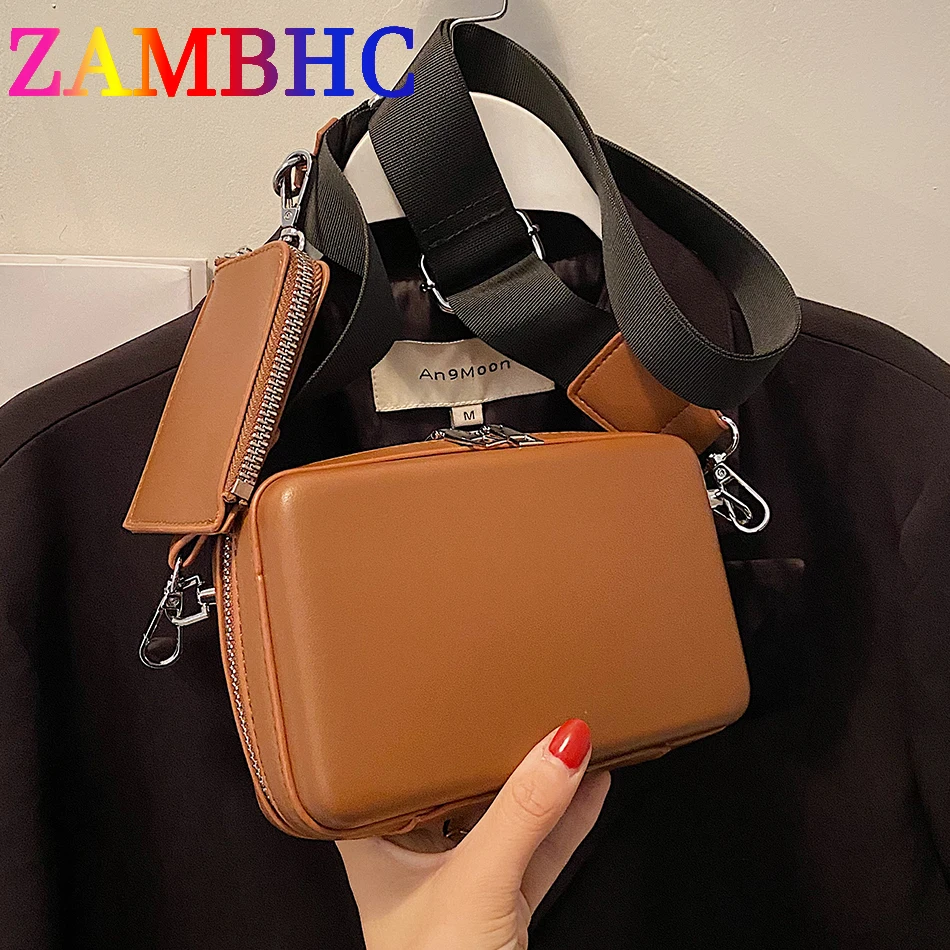 Box Crossbody Bags for Women 2023 Lady Designer Trend Small Leather Shoulder Side Bag Handbags with Wide Belt Simple Travel Tote
Box Crossbody Bags for Women 2023 Lady Designer Trend Small Leather Shoulder Side Bag Handbags with Wide Belt Simple Travel Tote