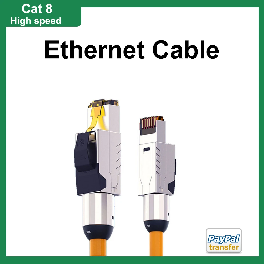 Cat 8 Ethernet Patch Cable S/FTP 22AWG Twisted Pair 8 Core RJ45 Cable 2000Mhz 2Ghz 40Gbps Ethernet LAN Network Cable
Cat 8 Ethernet Patch Cable S/FTP 22AWG Twisted Pair 8 Core RJ45 Cable 2000Mhz 2Ghz 40Gbps Ethernet LAN Network Cable
