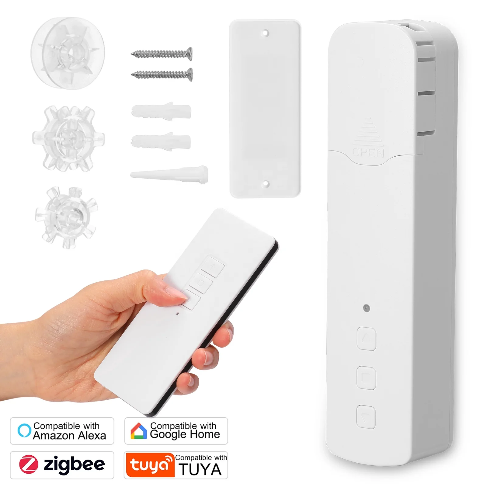 Home Automation Zigbee Wifi Remote Control Shade Shutter Chain Roller Motor Alexa Smart Curtain Blinds Window Controller
Home Automation Zigbee Wifi Remote Control Shade Shutter Chain Roller Motor Alexa Smart Curtain Blinds Window Controller