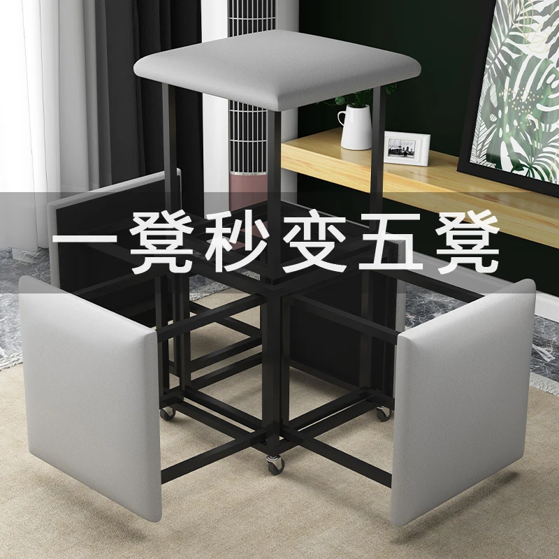 

Five in one multifunctional Rubik's Cube combination stool, living room coffee table, internet celebrity, foldable