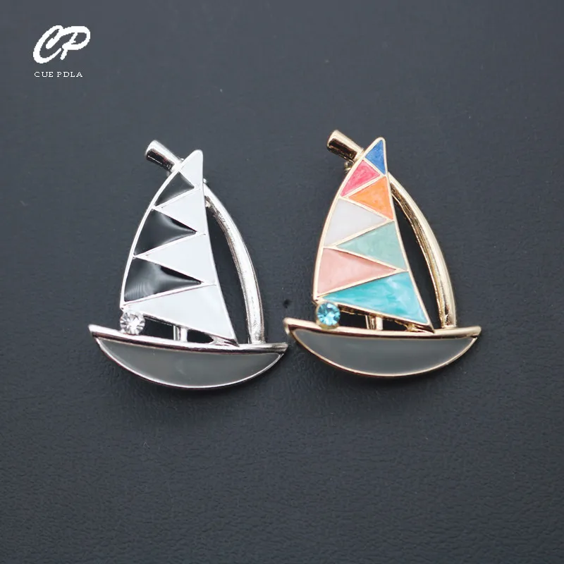 

Simple sailing brooch high-end retro temperament badge pin suit sweater cardigan accessories men and women corsage