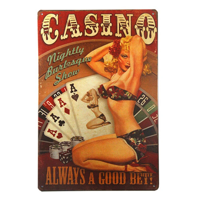 Casino Always A Good Bet Pin Up Girl Metal Sign Metal Decor Art Bar Pub Shop Store 1
Casino Always A Good Bet Pin Up Girl Metal Sign Metal Decor Art Bar Pub Shop Store 1