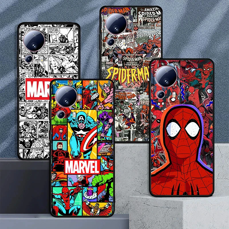 Marvel Spiderman Hero For Xiaomi Mi 13 12 11 10 11T 10T 9T 9 8 Note 10 Ultra Pro Lite TPU Soft Silicone Black Phone Case Fundas
Marvel Spiderman Hero For Xiaomi Mi 13 12 11 10 11T 10T 9T 9 8 Note 10 Ultra Pro Lite TPU Soft Silicone Black Phone Case Fundas