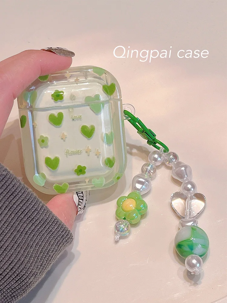Green Love Flower+Pendant For Apple AirPods 1 2 pro Bluetooth Headphone Cover 3rd Generation Silicone Soft Cover Protective Case
Green Love Flower+Pendant For Apple AirPods 1 2 pro Bluetooth Headphone Cover 3rd Generation Silicone Soft Cover Protective Case