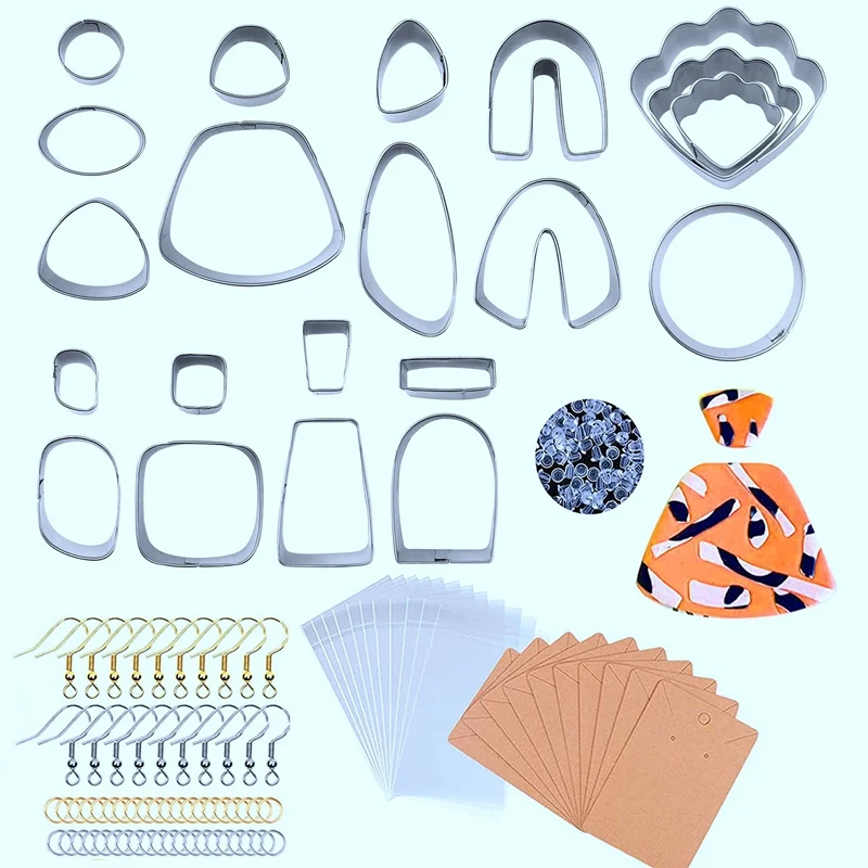 121Pcs Clay Polymer Cutter Set Stainless Steel DIY Earrings Mould New Shape Jewelry Cutter
121Pcs Clay Polymer Cutter Set Stainless Steel DIY Earrings Mould New Shape Jewelry Cutter