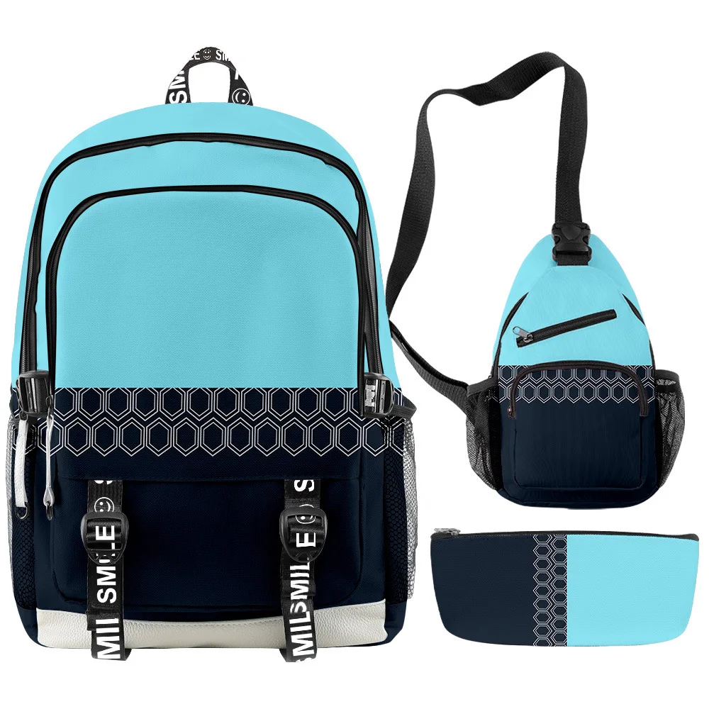 Классический креативный аниме Kongming для мальчиков с 3D принтом, 3 шт./комплект, школьные ранцы для учеников, многофункциональный дорожный рюкзак, нагрудная сумка, ранцы
Классический креативный аниме Kongming для мальчиков с 3D принтом, 3 шт./комплект, школьные ранцы для учеников, многофункциональный дорожный рюкзак, нагрудная сумка, ранцы