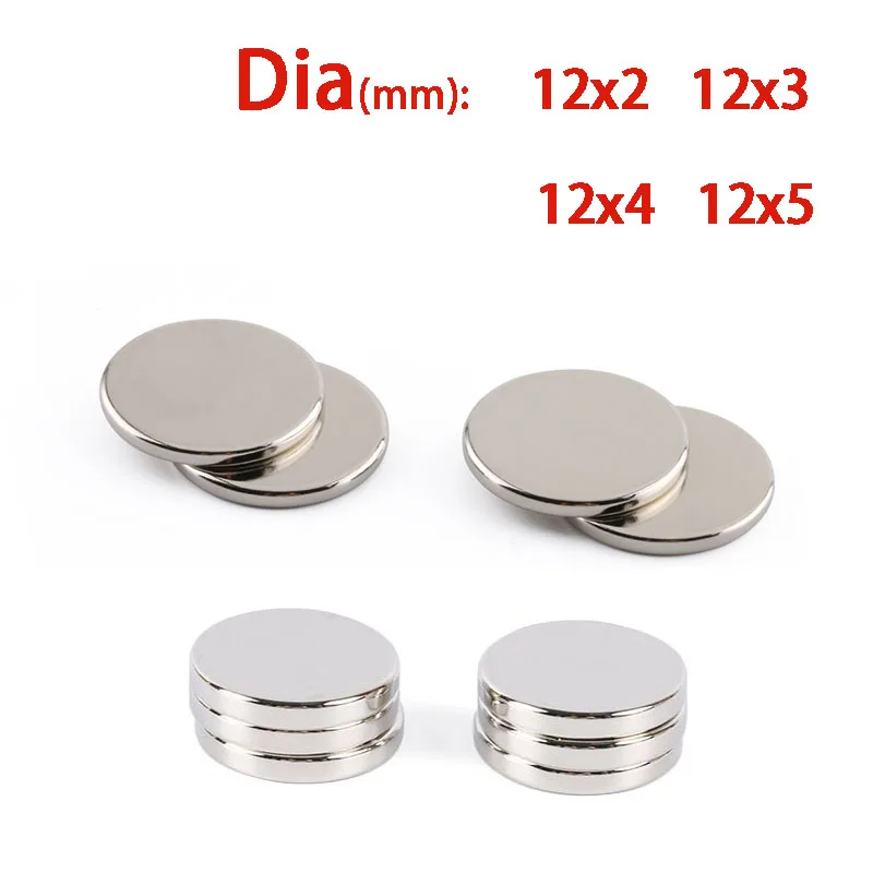 Ultra Strong Round Magnet Neodymium Magnets Dia 12mm Permanent NdFeB Powerful Rare Earth Magnets 12x2mm 12x3mm 12x4mm 12x5mm
Ultra Strong Round Magnet Neodymium Magnets Dia 12mm Permanent NdFeB Powerful Rare Earth Magnets 12x2mm 12x3mm 12x4mm 12x5mm