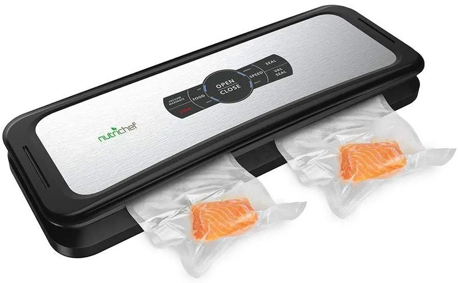 PKVS45STS - Automatic Food Vacuum Sealer - Electric Air Sealing Preserver with Scale, One Touch Automatic Open and Close
PKVS45STS - Automatic Food Vacuum Sealer - Electric Air Sealing Preserver with Scale, One Touch Automatic Open and Close