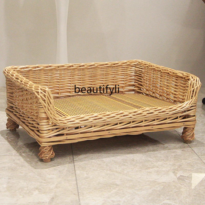 zq Wicker Kennel Dog Bed Rattan Pet Bed Teddy/Golden Retriever Large Dog Kennel Four Seasons Universal
zq Wicker Kennel Dog Bed Rattan Pet Bed Teddy/Golden Retriever Large Dog Kennel Four Seasons Universal