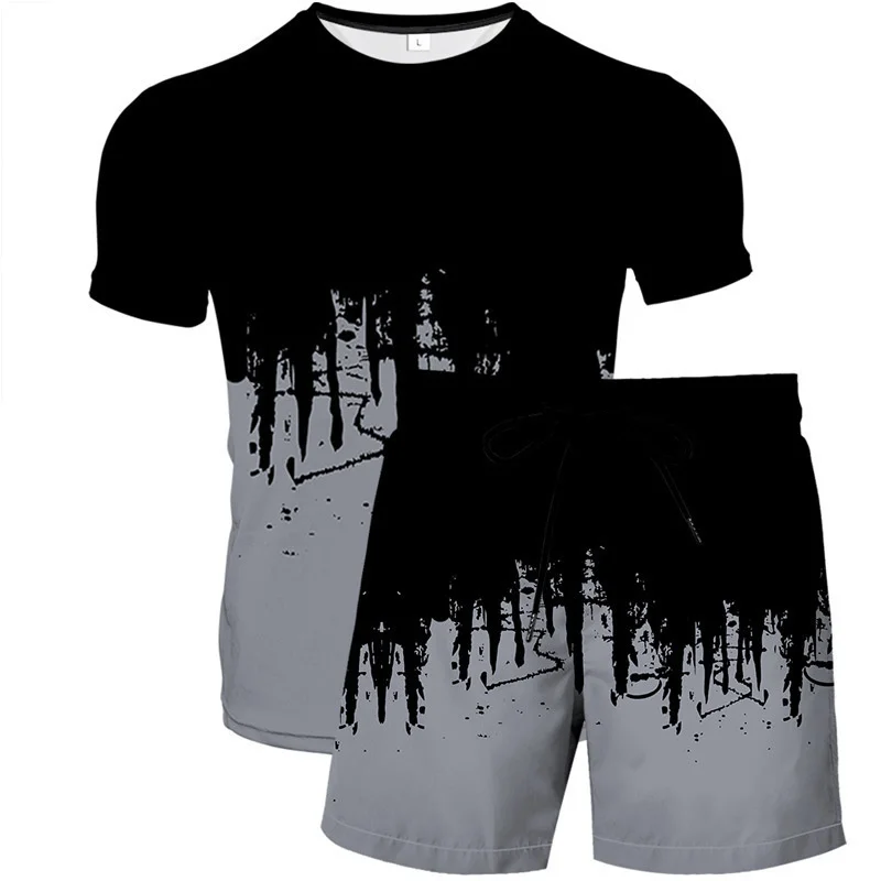 2022 Men's 3D Printing Short Sleeve Shorts Two-piece 3D Printing Abstract Painting T-Shirt Suit Men's and Women's Casual Trend
2022 Men's 3D Printing Short Sleeve Shorts Two-piece 3D Printing Abstract Painting T-Shirt Suit Men's and Women's Casual Trend