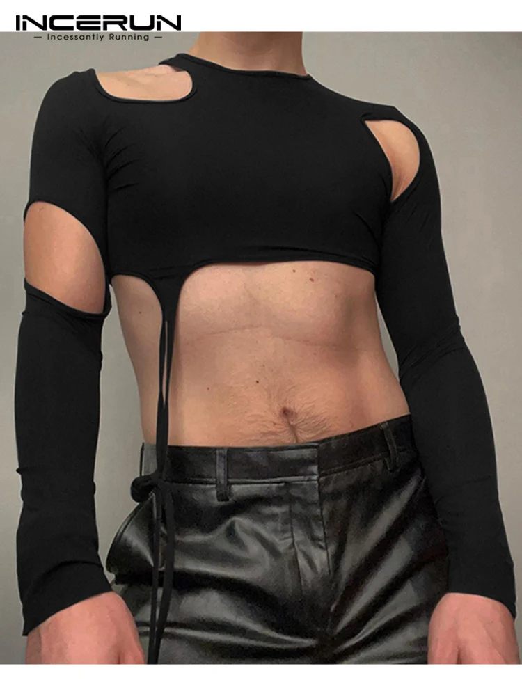 Stylish All-match New Men Camiseta Casual Fashion Male Tees Solid Short Hollow Out Long-sleeved T-shirts S-5XL INCERUN Tops 2022
Stylish All-match New Men Camiseta Casual Fashion Male Tees Solid Short Hollow Out Long-sleeved T-shirts S-5XL INCERUN Tops 2022