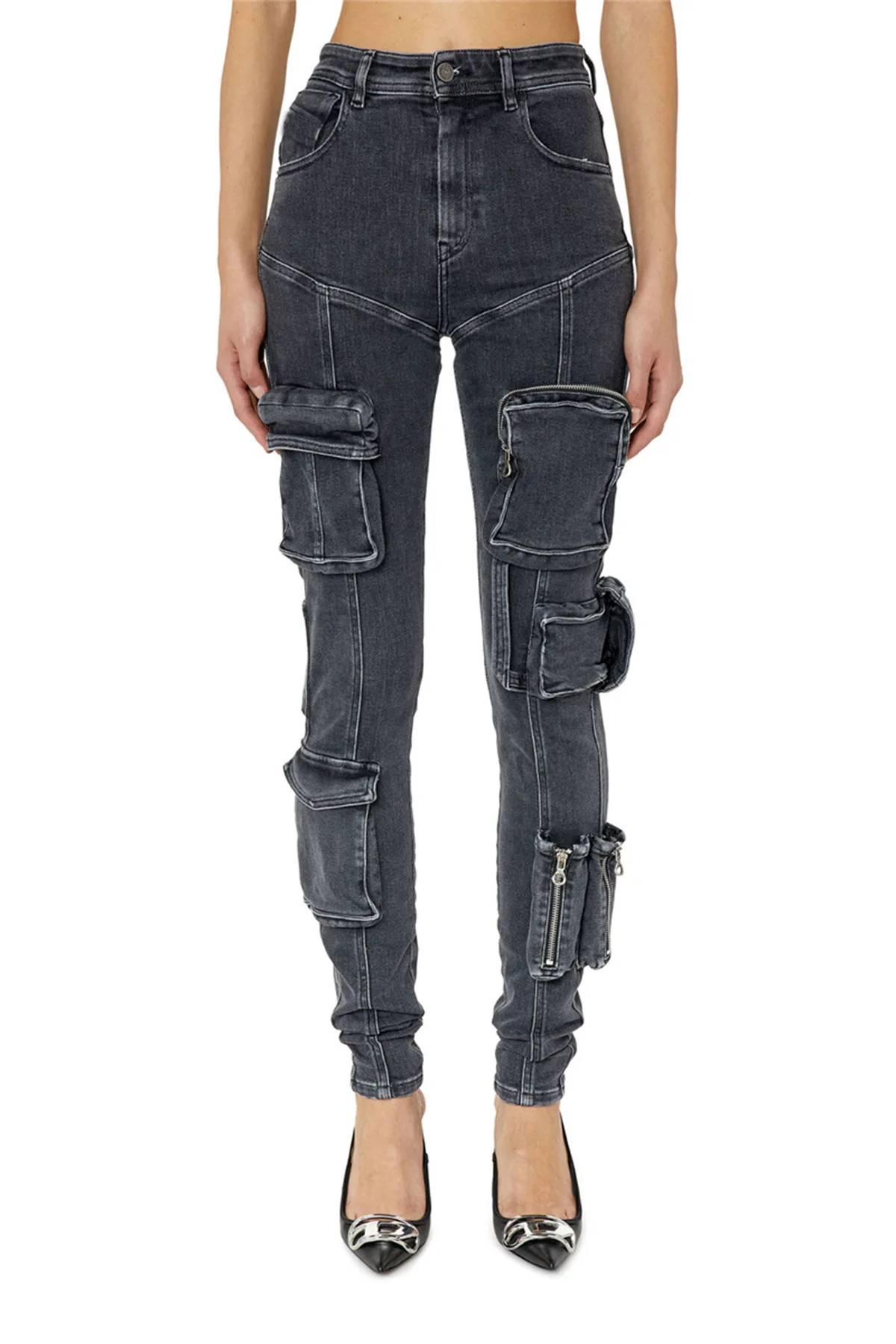 Modern Chic Women's Overalls Spring New Pocket High Waist Slim Show Leg Long High Elastic Denim Small Foot Jeans Pant Trousers
Modern Chic Women's Overalls Spring New Pocket High Waist Slim Show Leg Long High Elastic Denim Small Foot Jeans Pant Trousers