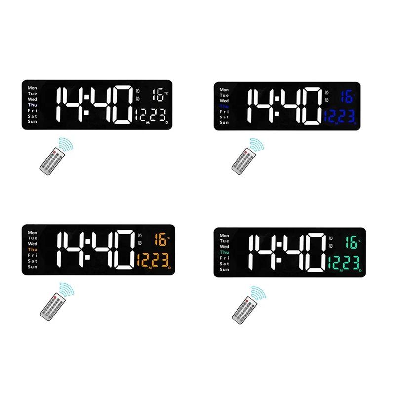 16Inch LED Digital Wall Clock- Alarm Clock/Temp/Date/Week/Timer Remote Adjustable For Home/Gym/Office
16Inch LED Digital Wall Clock- Alarm Clock/Temp/Date/Week/Timer Remote Adjustable For Home/Gym/Office