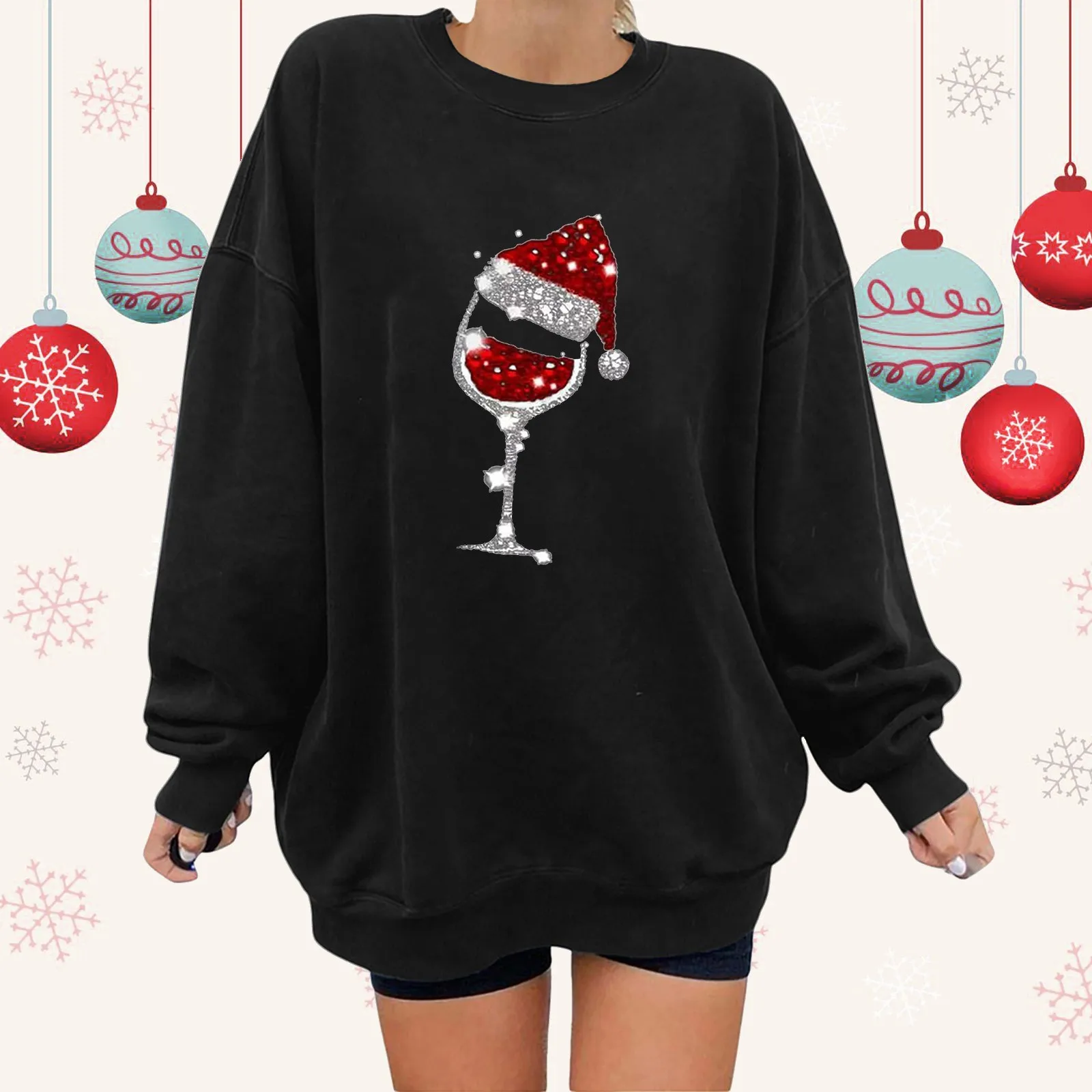 Womens Oversized Crewneck Long Sleeve Casual Loose Pullover Christmas Print Tops Extra Long Sweatshirts Women
Womens Oversized Crewneck Long Sleeve Casual Loose Pullover Christmas Print Tops Extra Long Sweatshirts Women