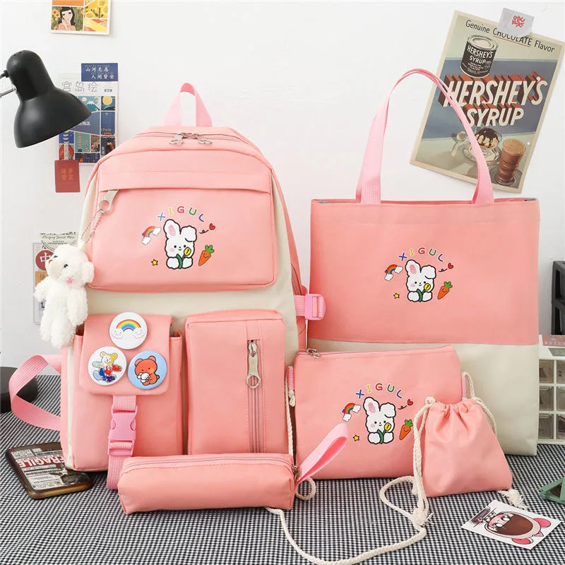 2022 5Pcs/set Canvas Women Cute Backpacks School Bags Teenage Girls Bookbags Students Laptop Travel Backpacks Ladies Back Pack
2022 5Pcs/set Canvas Women Cute Backpacks School Bags Teenage Girls Bookbags Students Laptop Travel Backpacks Ladies Back Pack