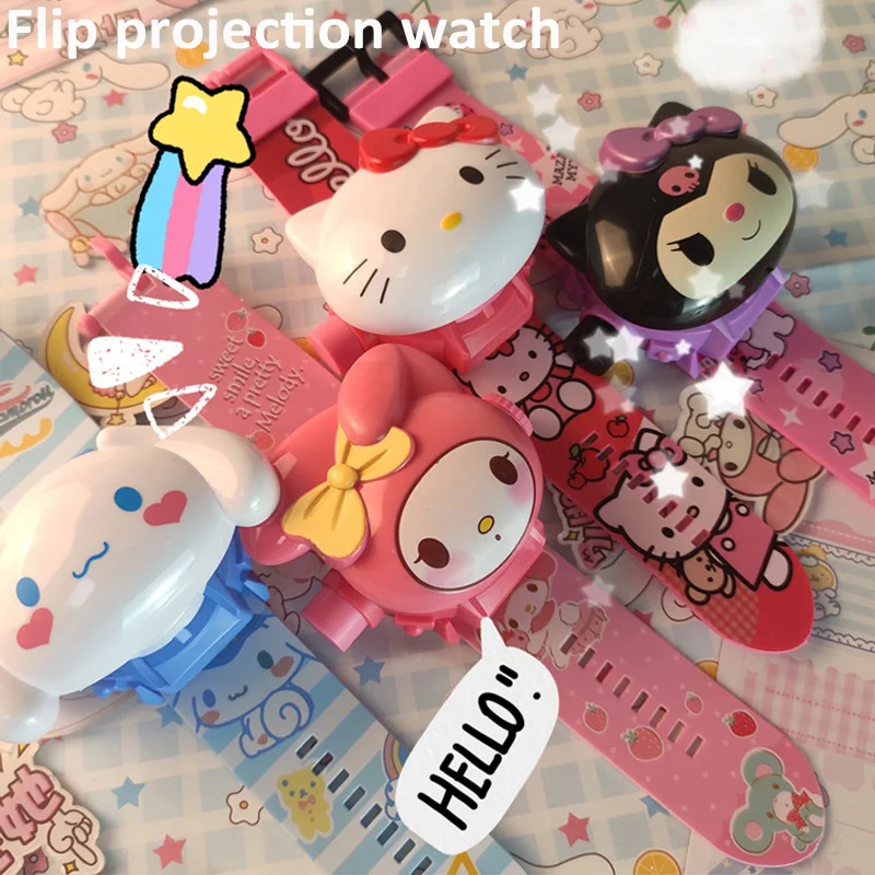 Детские часы-проектор Sanrio Hello Kitty, 24 фигурки, часы-проекторы Melody Kuromi, милые Мультяшные игрушечные часы, подарки
Детские часы-проектор Sanrio Hello Kitty, 24 фигурки, часы-проекторы Melody Kuromi, милые Мультяшные игрушечные часы, подарки