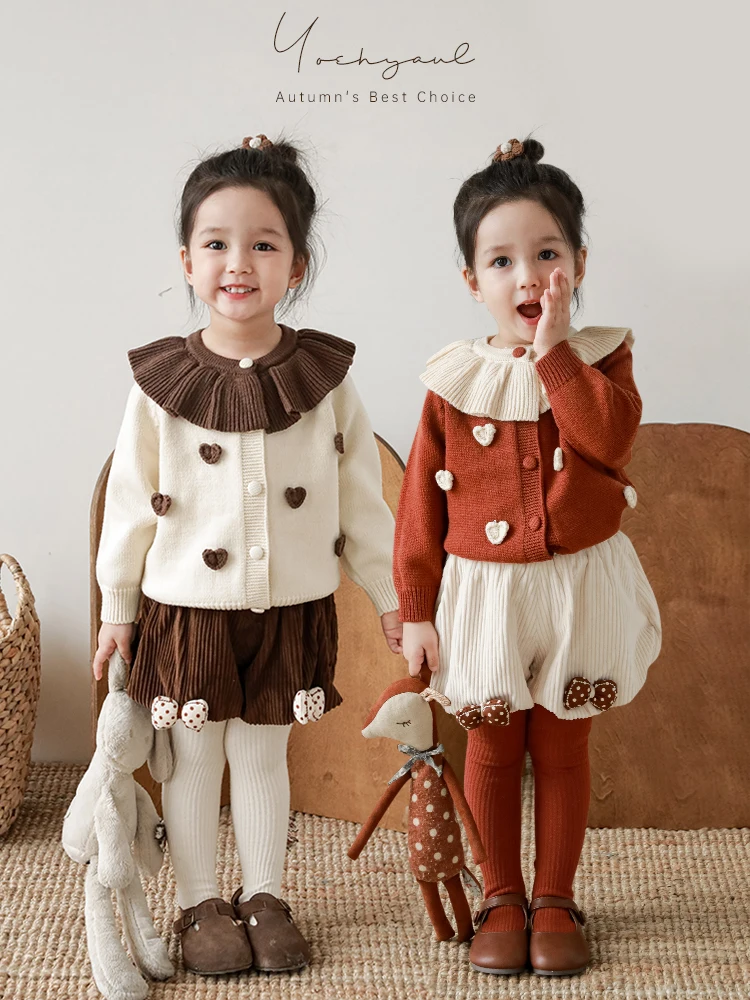 Girls' Lotus Leaf Lapel Sweater Spring Autumn Children's Fashion Handmade Knit Coat
Girls' Lotus Leaf Lapel Sweater Spring Autumn Children's Fashion Handmade Knit Coat