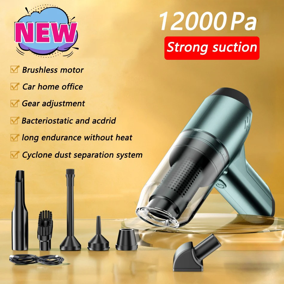 12000Pa Car Vacuum Cleaner Wireless Portable Powerful Cleaning Machine Auto Robot Car Accessories Home Appliance
12000Pa Car Vacuum Cleaner Wireless Portable Powerful Cleaning Machine Auto Robot Car Accessories Home Appliance