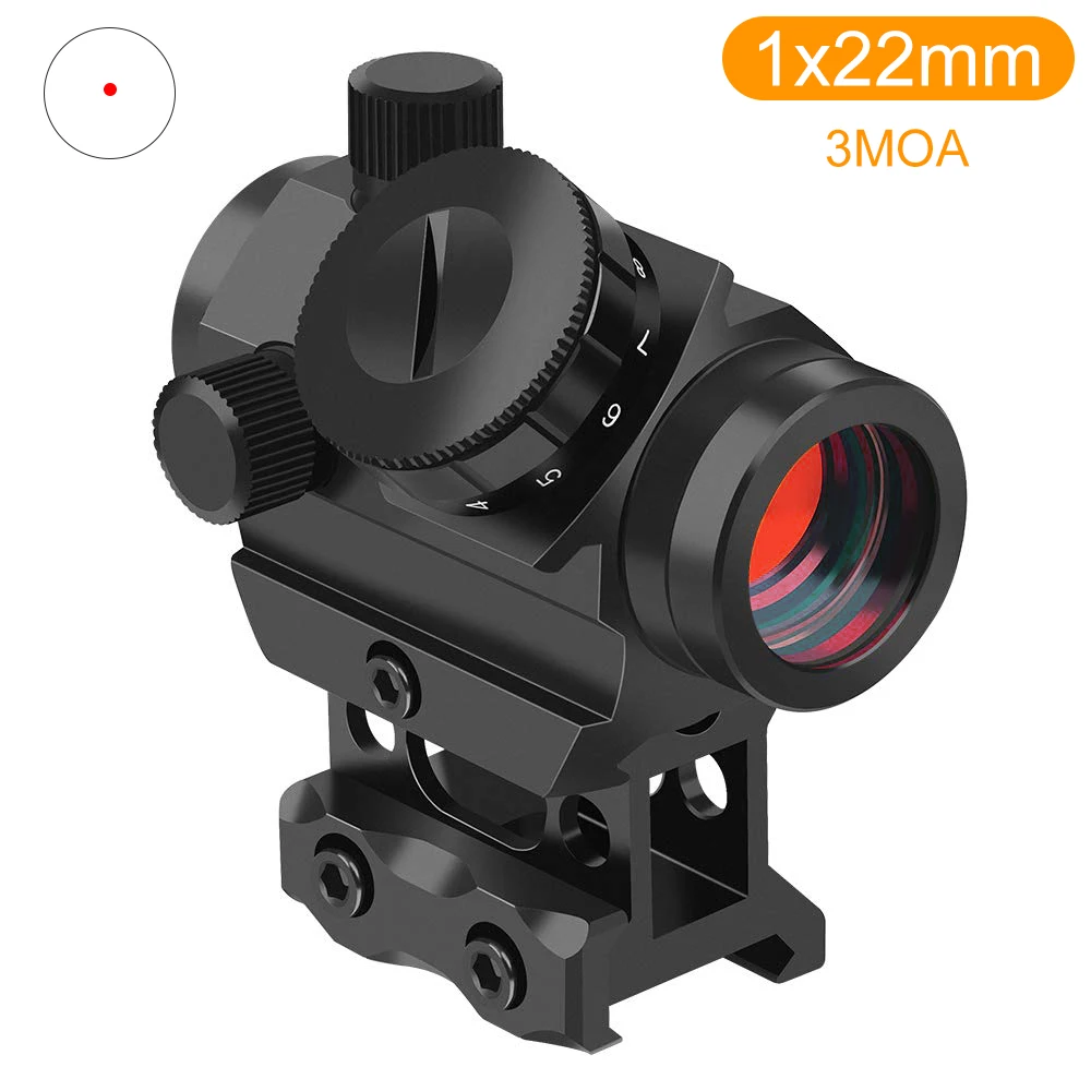 1x22mm Red Dot Sight Compact 3 MOA Red Dot Scope Reflex Rifle Scope 11 Brightness Settings Gun Sight for Rifles Shotguns Airsoft
1x22mm Red Dot Sight Compact 3 MOA Red Dot Scope Reflex Rifle Scope 11 Brightness Settings Gun Sight for Rifles Shotguns Airsoft