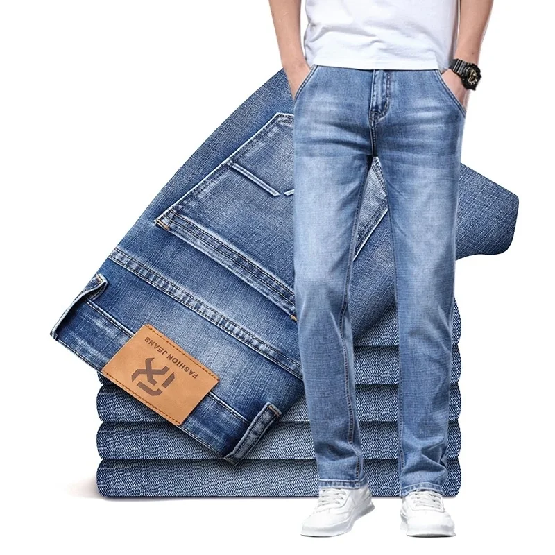 New Brand Summer Men's Jeans Fit Straight Thin Cotton Stretch Denim Pants Business Casual Mid High Waist Lightweight Jeans
New Brand Summer Men's Jeans Fit Straight Thin Cotton Stretch Denim Pants Business Casual Mid High Waist Lightweight Jeans