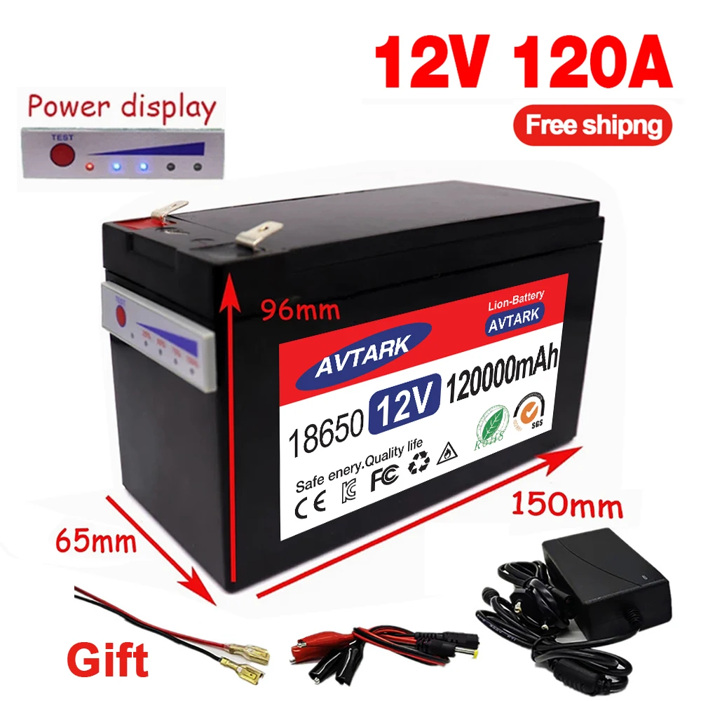 2023 Upgraded 12V 120Ah Built-In High Current 30A BMS 18650 Lithium Battery Pack For Solar Panels Batterie electric vehicle
2023 Upgraded 12V 120Ah Built-In High Current 30A BMS 18650 Lithium Battery Pack For Solar Panels Batterie electric vehicle