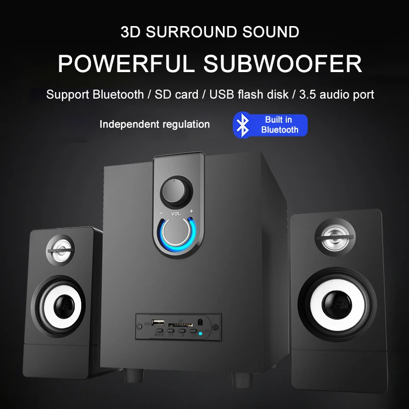 Wireless Bluetooth Computer Speaker Wooden Multimedia Mobile Phone Active 2.1 Card USB Notebook Desktop Home Subwoofer Sound
Wireless Bluetooth Computer Speaker Wooden Multimedia Mobile Phone Active 2.1 Card USB Notebook Desktop Home Subwoofer Sound
