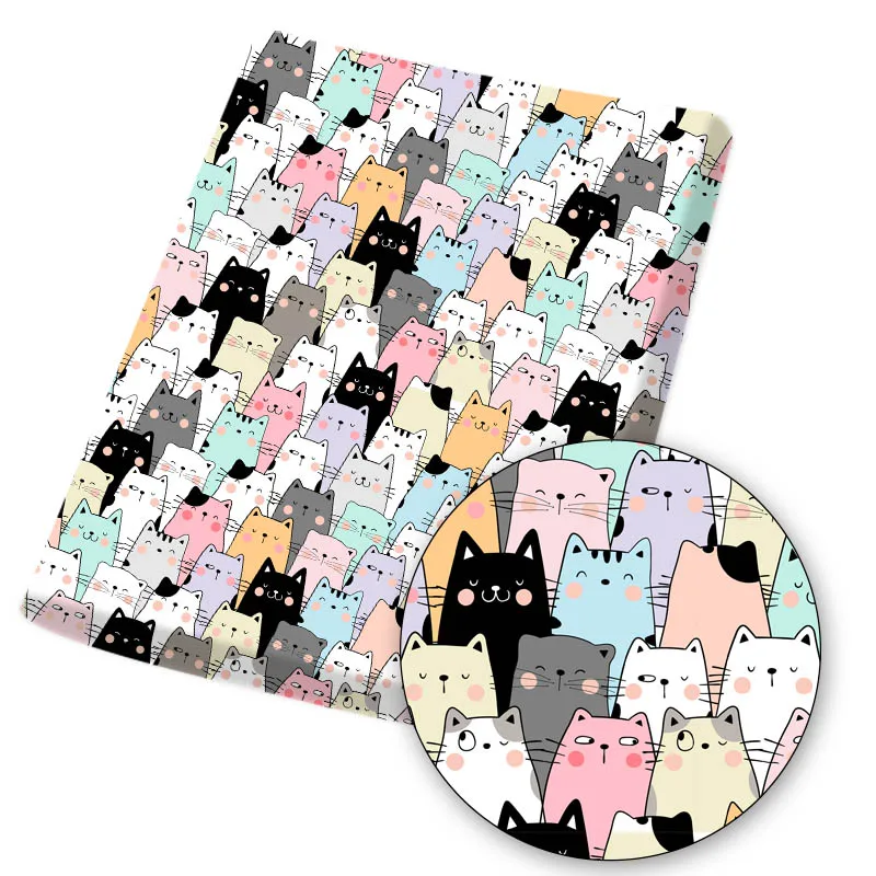 Polyester Cotton Fabric for Sewing Cute Cats Printed Cloth Sheets Handmade Masks Material Designer Fabric for Dress 45*145cm 1pc
Polyester Cotton Fabric for Sewing Cute Cats Printed Cloth Sheets Handmade Masks Material Designer Fabric for Dress 45*145cm 1pc