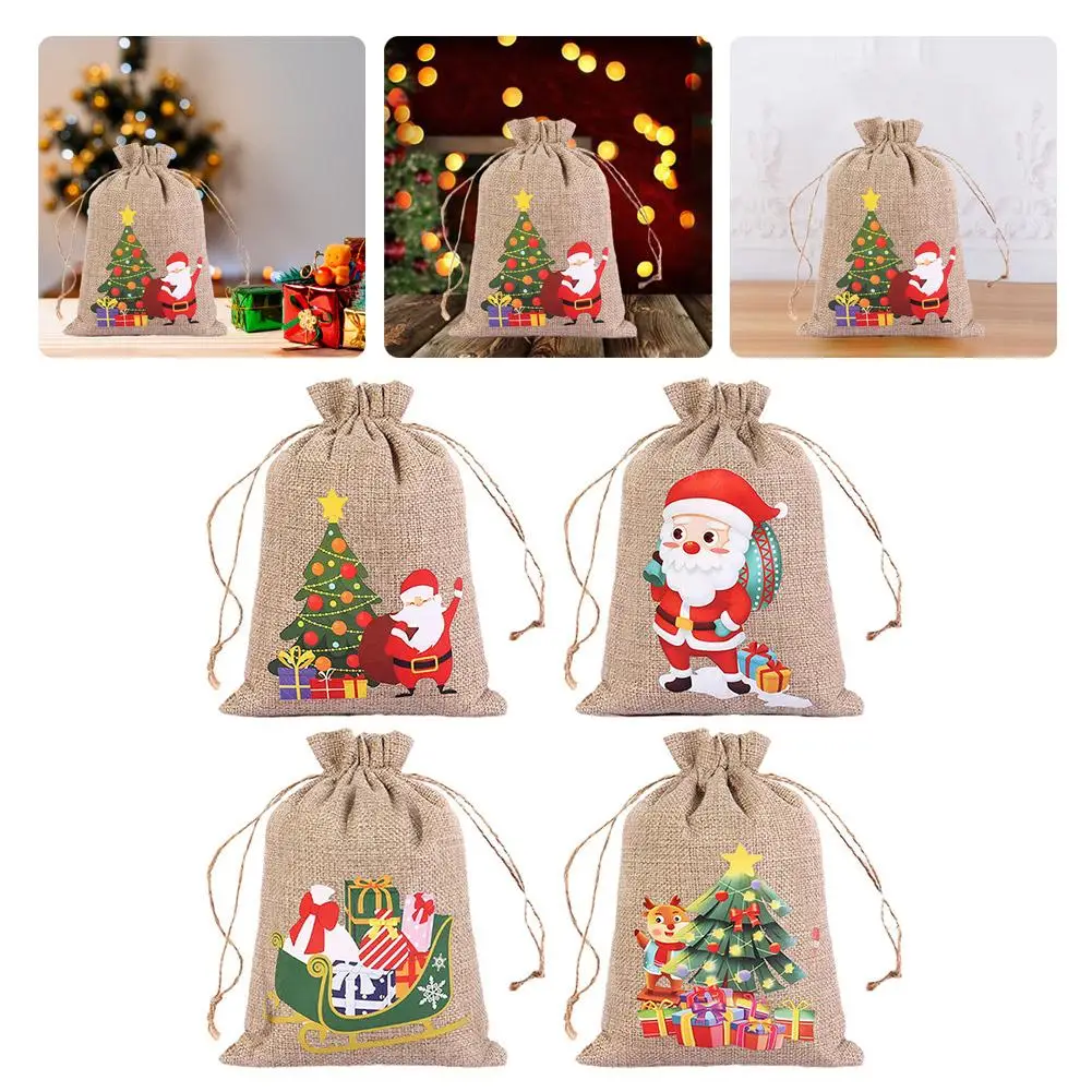 Christmas Santa Claus Elk Print Drawstring Linen Gift Packaging Bag Cookie Candy Pouch For Xmas New Year Party Gifts Storag U1B5
Christmas Santa Claus Elk Print Drawstring Linen Gift Packaging Bag Cookie Candy Pouch For Xmas New Year Party Gifts Storag U1B5