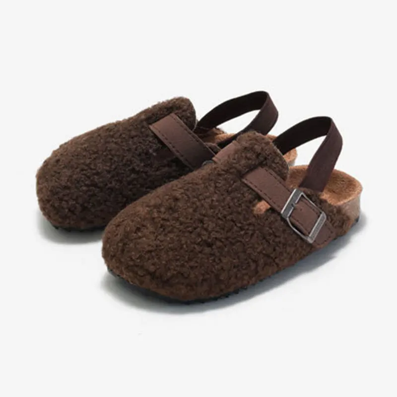 Boys Girls Furry Slippers Winter Warm Plush Cork Sandals Non-slip Kids Shoes Elastic Back Strap Casual Home Slippers chaussons
Boys Girls Furry Slippers Winter Warm Plush Cork Sandals Non-slip Kids Shoes Elastic Back Strap Casual Home Slippers chaussons
