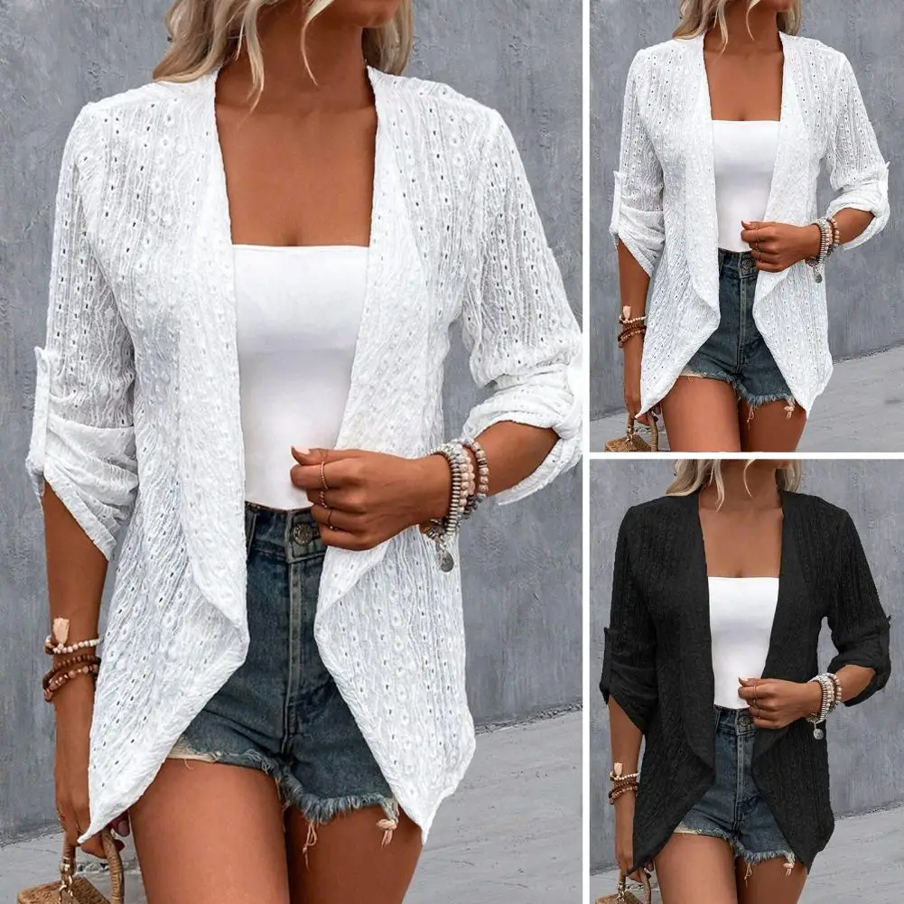 Women Cardigan Jacket Soft Breathable Women's Irregular Open Stitch Cardigan Loose Fit Solid Color Ideal for Spring Fall Lady
Women Cardigan Jacket Soft Breathable Women's Irregular Open Stitch Cardigan Loose Fit Solid Color Ideal for Spring Fall Lady