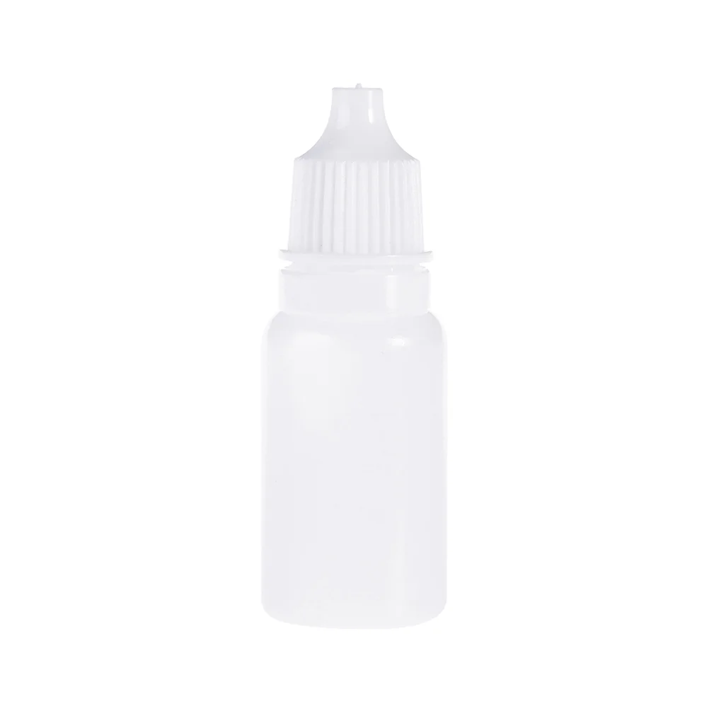 

5Pcs 10ml Squeezable Dropper Bottles Empty Eye Drop Bottles Eye Dripper for Eyewash ( White )