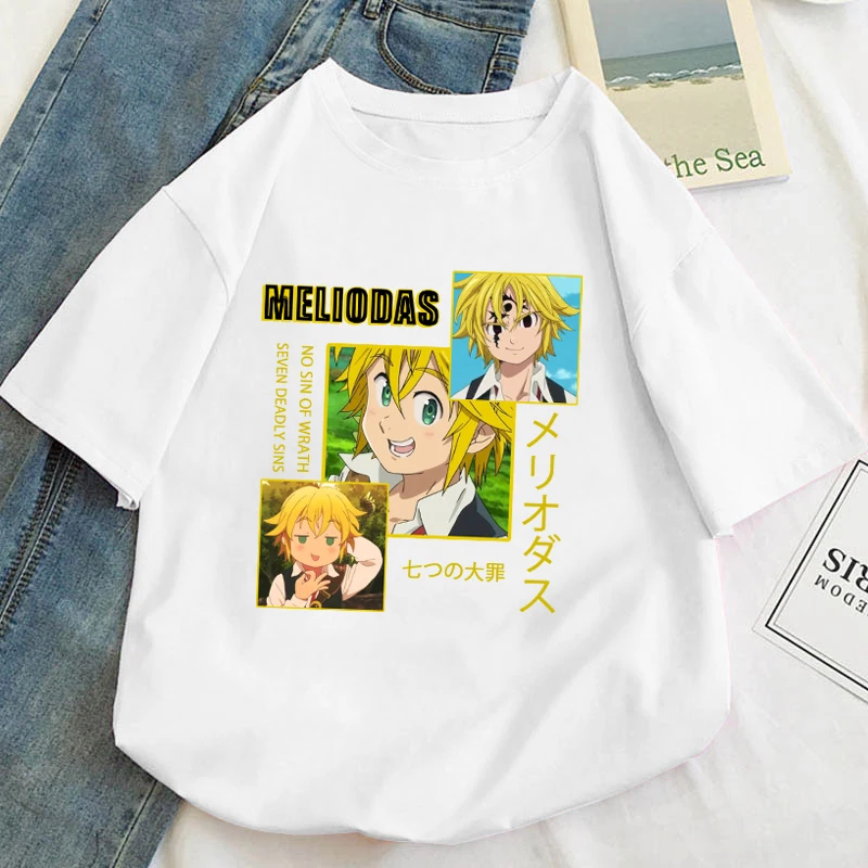 Summer Hot Japanese Anime Seven Deadly Sins Meliodas T Shirt Kawaii Tops Cartoon Graphic Tees Unisex Funny Fashion T-shirt Male
Summer Hot Japanese Anime Seven Deadly Sins Meliodas T Shirt Kawaii Tops Cartoon Graphic Tees Unisex Funny Fashion T-shirt Male