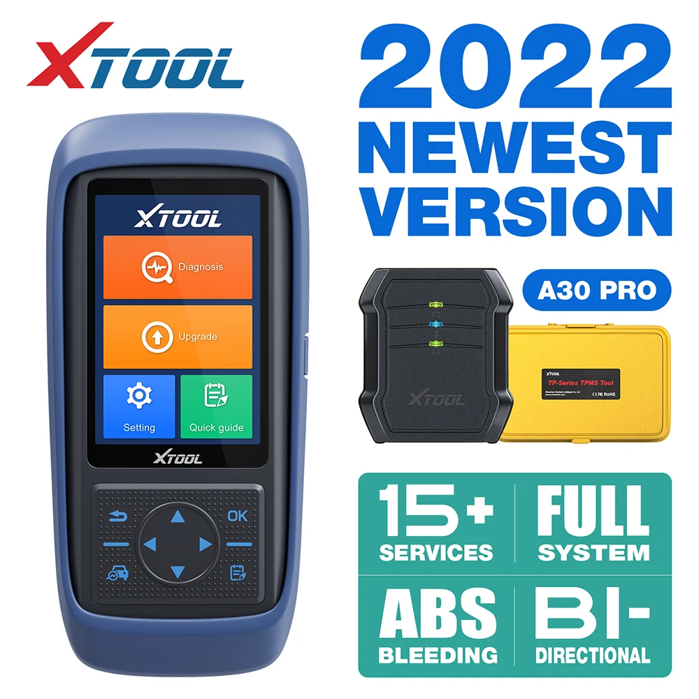 XTOOL A30PRO Auto Scan Bluetooth Car Full System Diagnostic Tools IMMO Key Programmer Touch Screen OBD2 Scanner Free Update
XTOOL A30PRO Auto Scan Bluetooth Car Full System Diagnostic Tools IMMO Key Programmer Touch Screen OBD2 Scanner Free Update